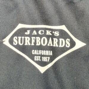 Jack's Surfboards Men's Medium M Black Long Sleeve Rash Guard UPF 50 UVA/UVB
